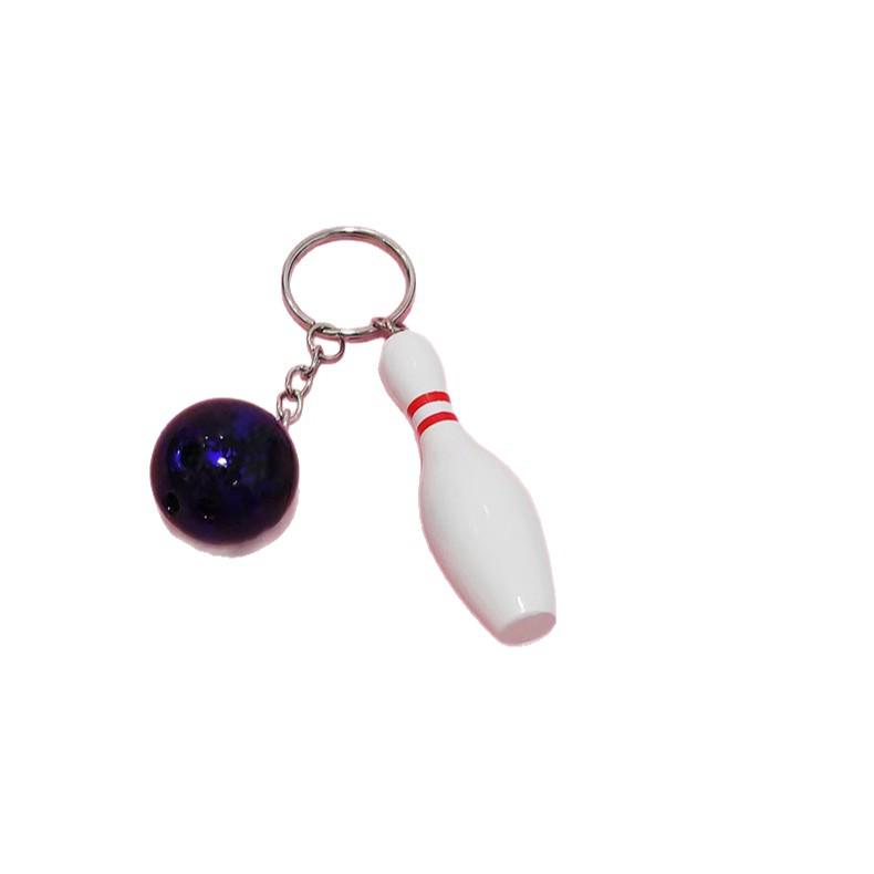 Mini Bowling Keychain Pendant: Creative Sports Game Gift Ornament