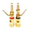 Amplifier Gold Plated Speaker Terminal Binding Posts DIY 1Pc Push Type Lengthen For Home Theater Components
