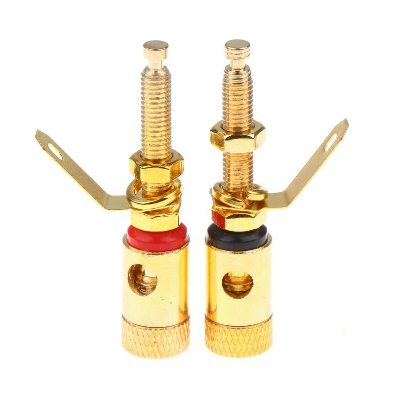 Amplifier Gold Plated Speaker Terminal Binding Posts DIY 1Pc Push Type Lengthen For Home Theater Components