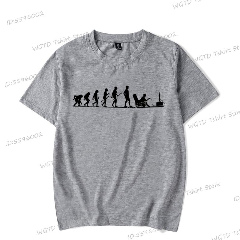 Evolution Gamer T-Shirt Funny Gift for Gamers Video Game T-Shirts for Men Crew Neck Funny Evolution Gamers Summer Tops Clothes