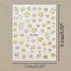 3 to 30 Sheets Autumn Maple Leaves Nail Stickers 5D Embossed Gold Foil Fall Leaf for Nails, Self-Adhesive DIY Manicure Art