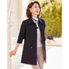 Pasite 2025 Autumn Women's Mid-Length Lapel Trench Coat