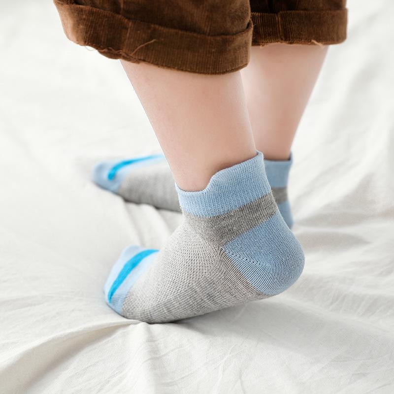 Nuova Moda Primavera Estate Calzini per Bambini Rete Cotone Calzini da Ragazzo Calzini da Ragazza 2-15 Anni Bambini Casual Calzini Corti 5 Paia/lotto