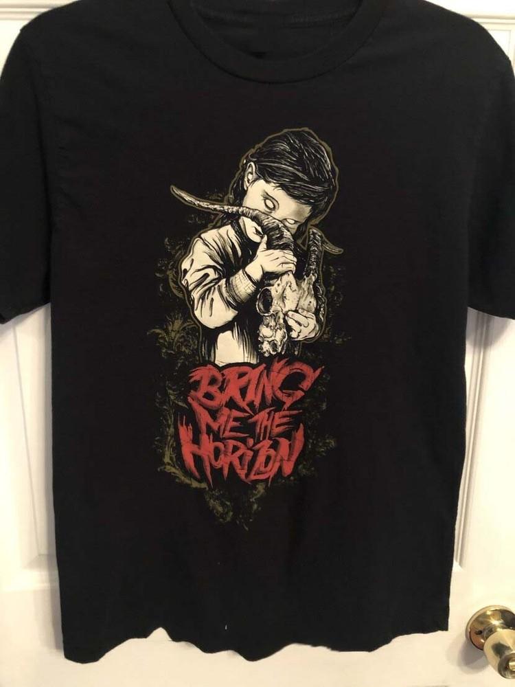 Bring Me The Horizon Girl with Goat Skull Unisex Cotton S-5XL T-shirt NA290 Unisex T-Shirt