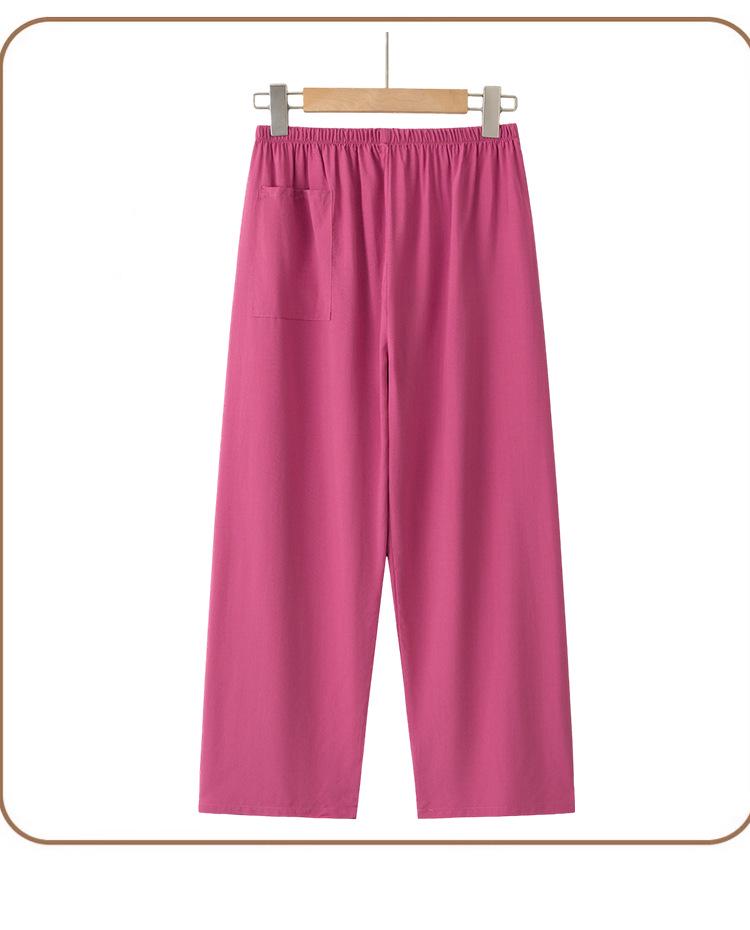 Elegant Two-Piece Summer Set for Middle-Aged and Elderly Women - Short Sleeve Casual Style