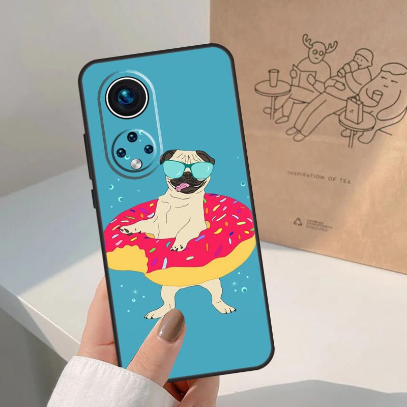 Funny Cartoon Pug For Honor Magic 8 7 6 5 Pro Case For Honor X9d X9c X9b X9a X8c X8b Win 200 400 50 70 90 Lite