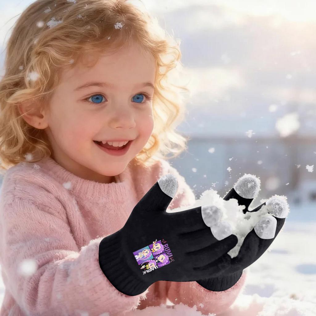 Children's Woolen Finger Gloves Smartphone Screen Gloves