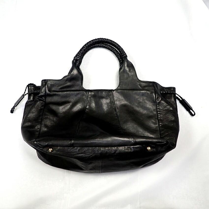 [Used] Salvatore Ferragamo Gancini leather tote bag [b41-76]