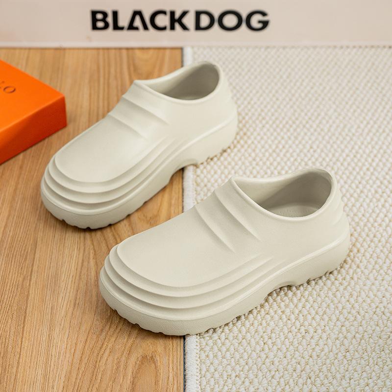 Pantofi bucătar bărbați impermeabili și rezistenți la ulei noi pantofi de lucru sandale cu vârf învelit ușori și rezistenți la uzură cu talpă groasă cuplu cap de sac tragere