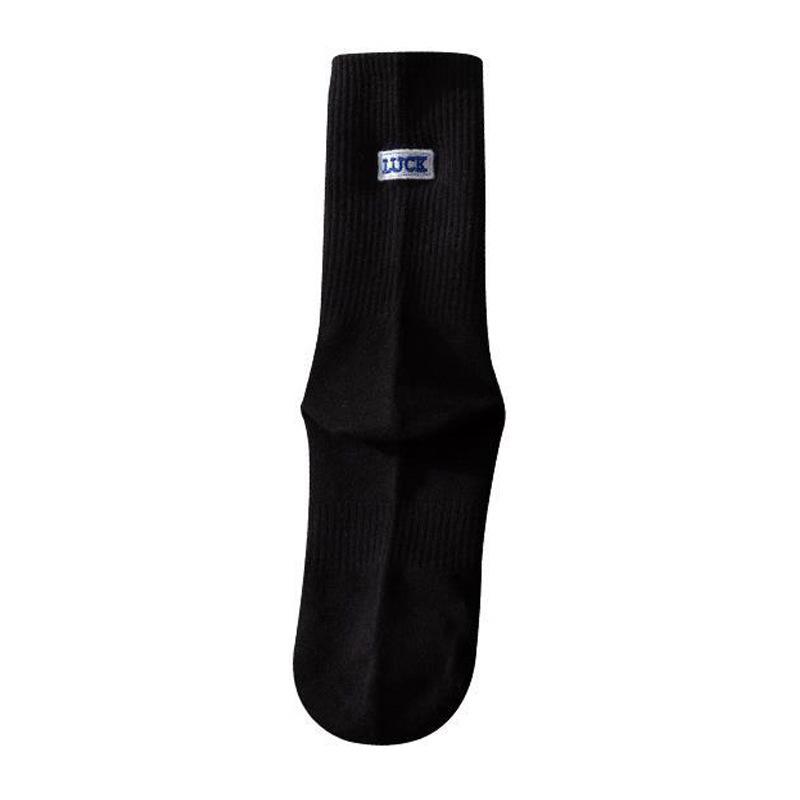 White Basketball Socks Men'S Medium Tube Socks Trendy Cotton Socks Deodorant Couple Sports Black Stockings Women