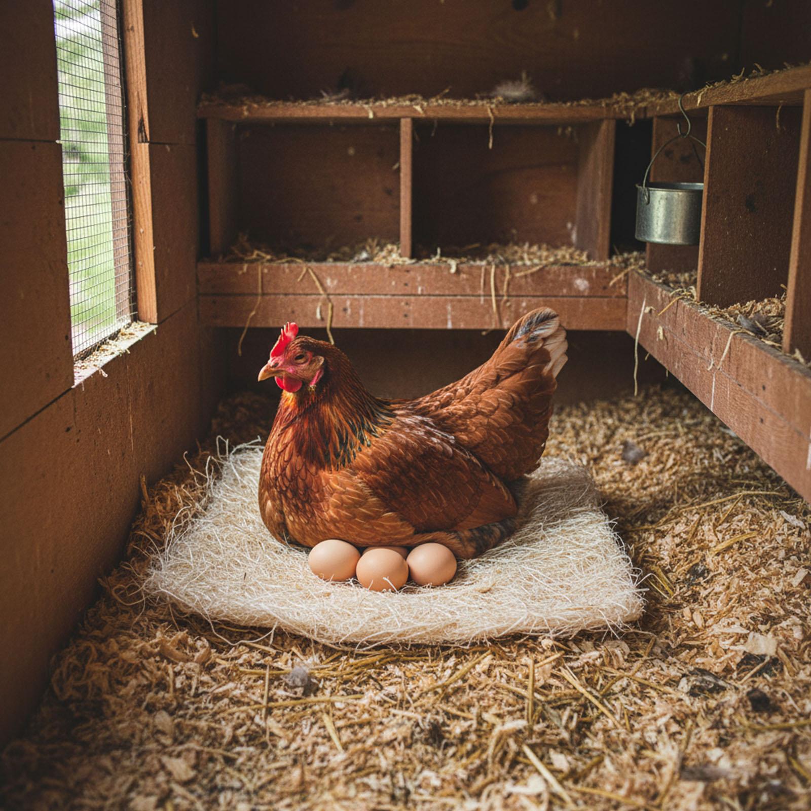 10 Pezzi Tappetino per Nido di Gallina Ovaiola Riutilizzabile Tappetino Naturale per Nido Resistente all'Usura Tappetini per Nido di Gallina per Forni