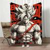 Dragon Ball Goku Ultra Instinct Blanket Anime Print Flannel Throw Blanket Parent-child Four Seasons Bed Couch Office