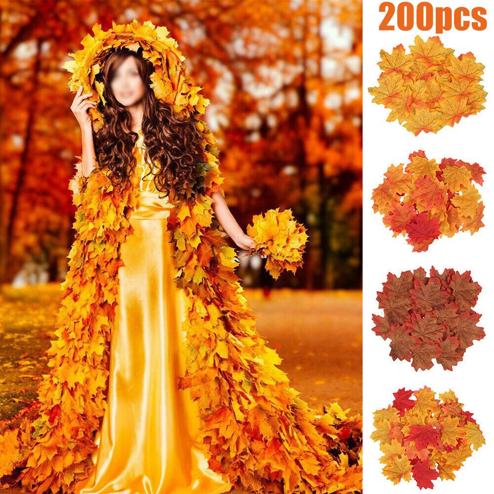 

Ремесла Искусственные кленовые листья Вечеринка Свадьба 200Pcs