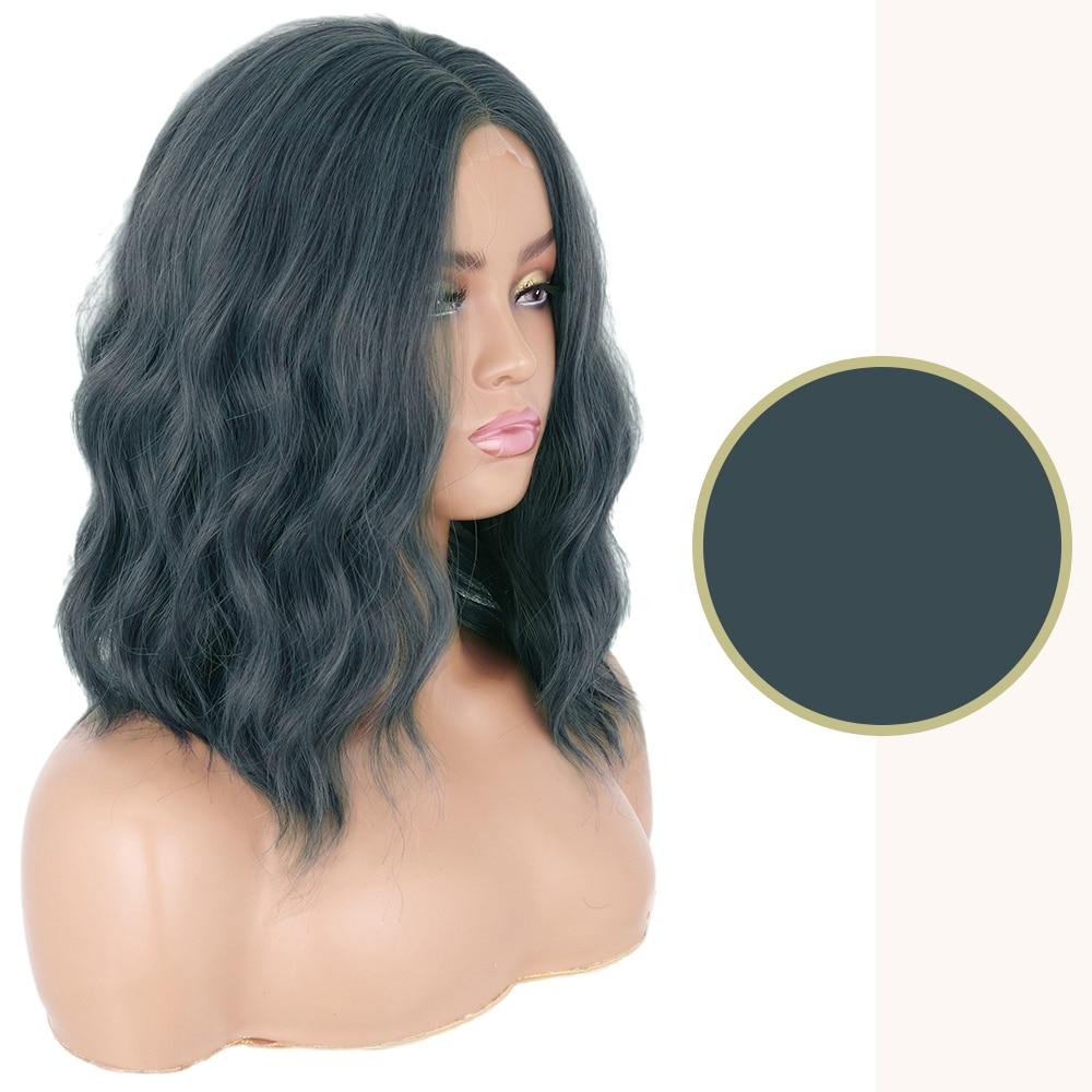 

MISSQUEEN короткие вьющиеся парики синтетический короткий черный розовый парик волосы до плеч для женщин средняя часть термостойкий парик 14inches&China