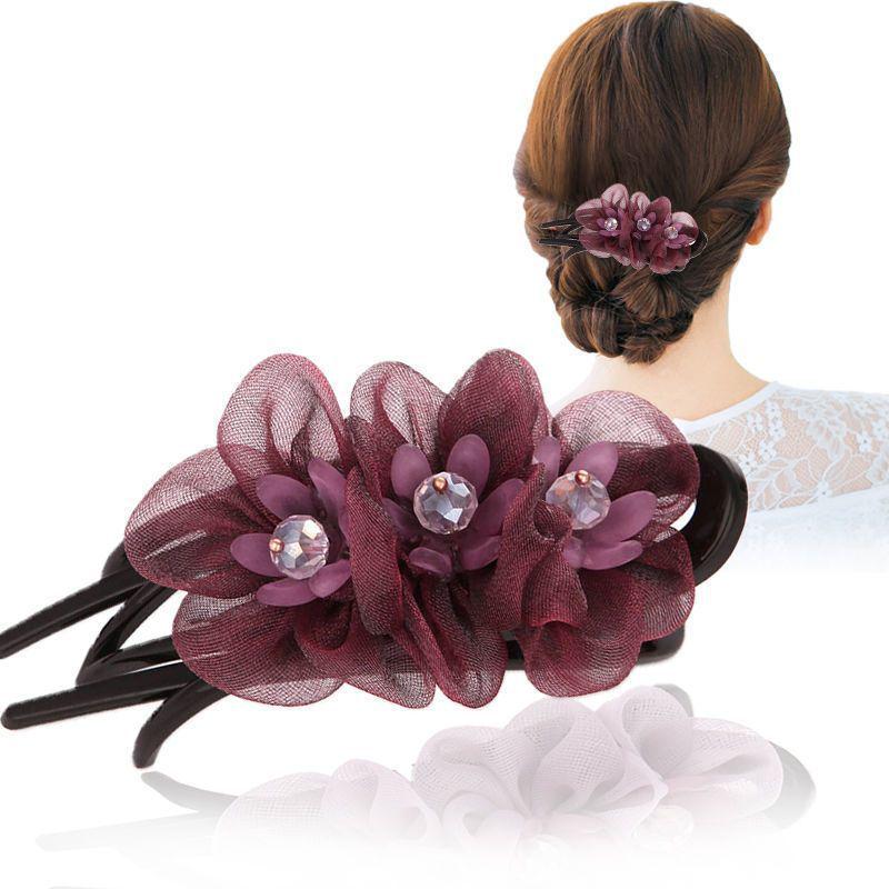 Korean Silk Flower Duckbill Hair Clip for Styling
