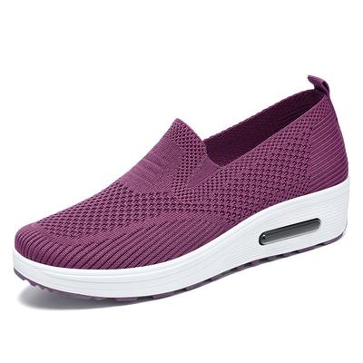 Mode Plateau Schuhe Frühling Sommer Damen Mesh Atmungsaktiv Bequem Rutschfest Keilabsatz Schuhe Slipper Schuhe für Damen Ballerinas Sneaker