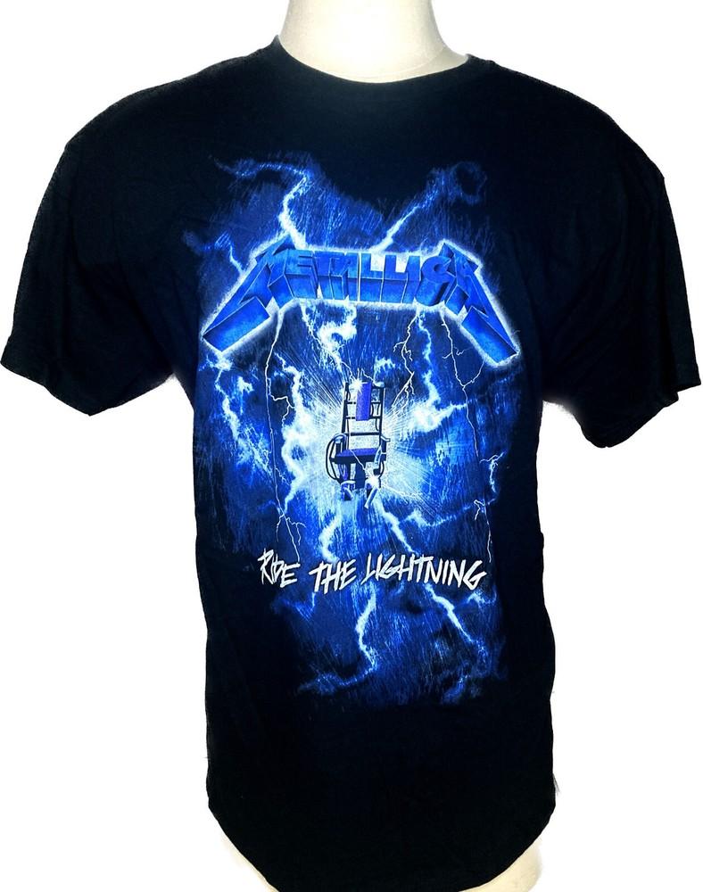 

METALLICA cd cvr BLUE LIGHTNING Official SHIRT XL New ride the lightning Unisex T-Shirt M