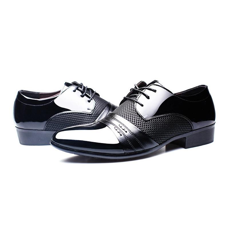 

2025 autumn new pointed business men s shoes fashion casual leather shoes black large size office dress shoes 38