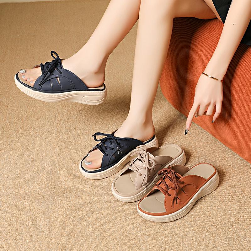 New Style Plus-size Slippers, Women's Shoes, Platform Heels, Thick-soled Shoes, Sandals