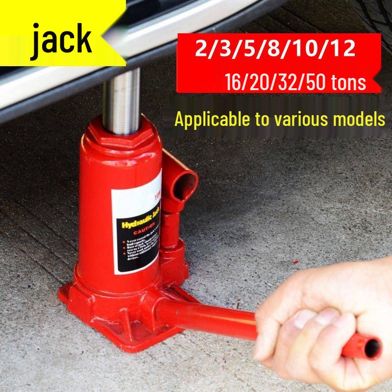 Hydraulic Vehicle Jack: 5-ton To 50-ton Capacity, Low-Profile Hand Crank, 10T To 32T Vertical Oil Pressure