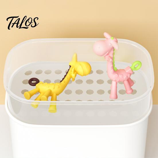 Weiches Beißspielzeug für Neugeborene Baby-Giraffe Zahnungs-Kleinkinder, Lebensmittelgeeigneter Silikon-Stick Zahnfleischpflege, Tragbarer Beruhigender Reise-Beißring BPA-Frei 0-12 Monate,
