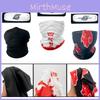 Kakashi Akatsuki Naruto Red Cloud Mask Cosplay Costume Props Headband Wear Head