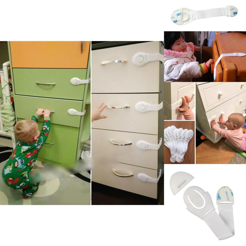 10x Baby Child Cupboard Cabinet Safety Locks For Ultimate Pet Proofing And Door Security