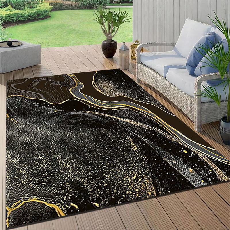 1PC Marble texture printed Carpet Rug for Living Room Bedroom Home Sofa Decoration,Non-slip Floor Mat Floor mat