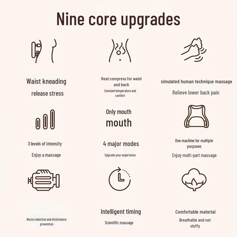 Chigo Heated Shiatsu Back and Waist Massager CN Plug (adapter Included)