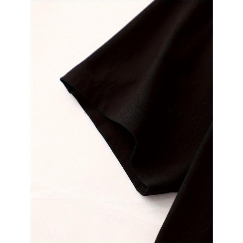 European sizes Women's Casual Short Sleeve T-Shirt with Playful Dachshund Peeking Through Torn Hole Graphic - Soft Stretch Polyester