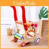 Wooden Multi Function Baby Push Cart For Toddler Walking And Shape Recognition
