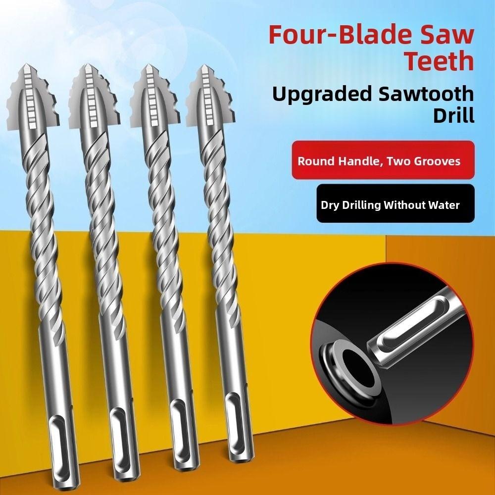2/3/4/5Pcs Serrated Serrated Tooth Drill Bit High Hardness Tile Drill Bit  Drilling Tool