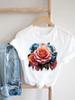 Sweet Flower Cute Ladies Casual Top Women Female Print White T Shirt Short Sleeve Tee Clothing Fashion Graphic T-Shirt