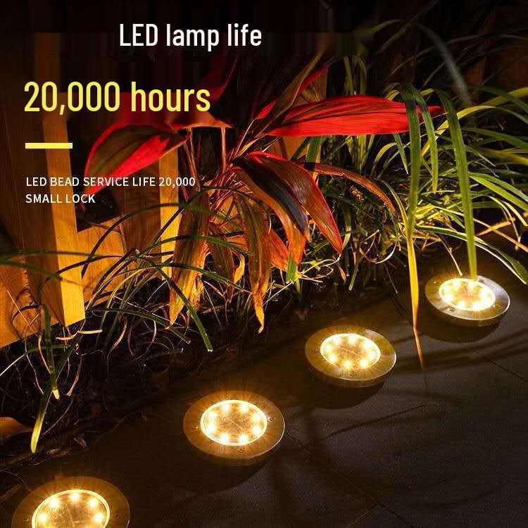 Solar LED Stainless Steel Waterproof Outdoor Garden and Landscape Ground Light