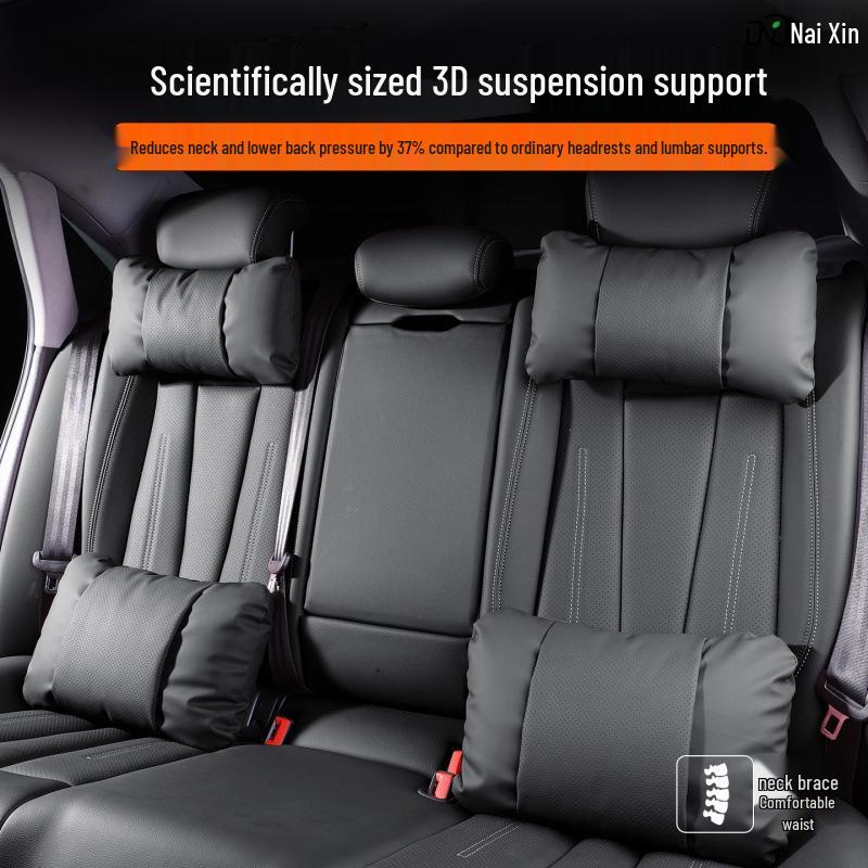 Leather Headrest Cover for Buick GL8, Encore Plus, Lingshang E5, Avia, Regal, Lu Zun, Angke Qi, and Century