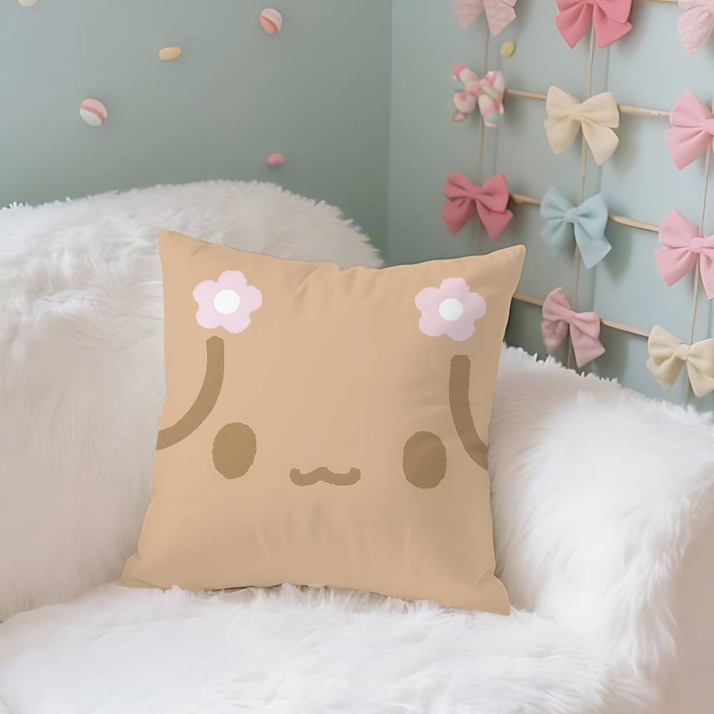 CuteSsanrioSkawaii Case Plush Fabric Soft Pillowcase Double Sided Print Cushion Cover Household Gifts