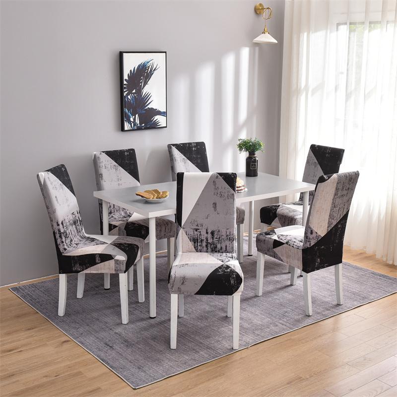 Boho-Muster bedruckter Stretch-Stuhlbezug für Esszimmer, Büro, Bankettstuhl-Schutz, elastisches Material, Sesselbezug