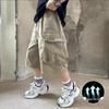 Boys' Summer Lightweight Cargo Shorts - Trendy Five-Point Mid-Length Sports Pants
