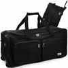 Large Black Travel Suitcase On Wheels 85 Liters