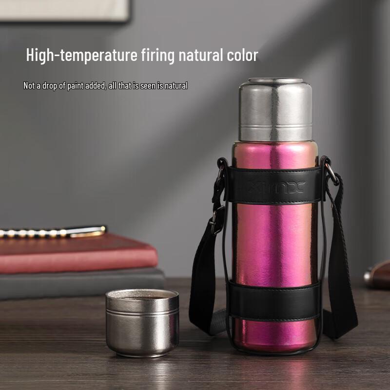 XIMX Pure Titanium Travel Thermos Bottle 600ml