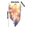 Halloween Ghost Lamp Ornament Battery Powered Lighted Ghost Horror Props Ghost Hanging Night Light for Outdoor Yard Decoration