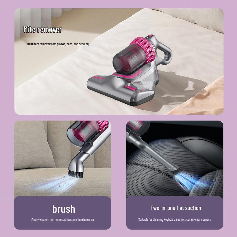Wireless Handheld Vacuum - 4-in-1 Multifunctional Mite Removal with Charging