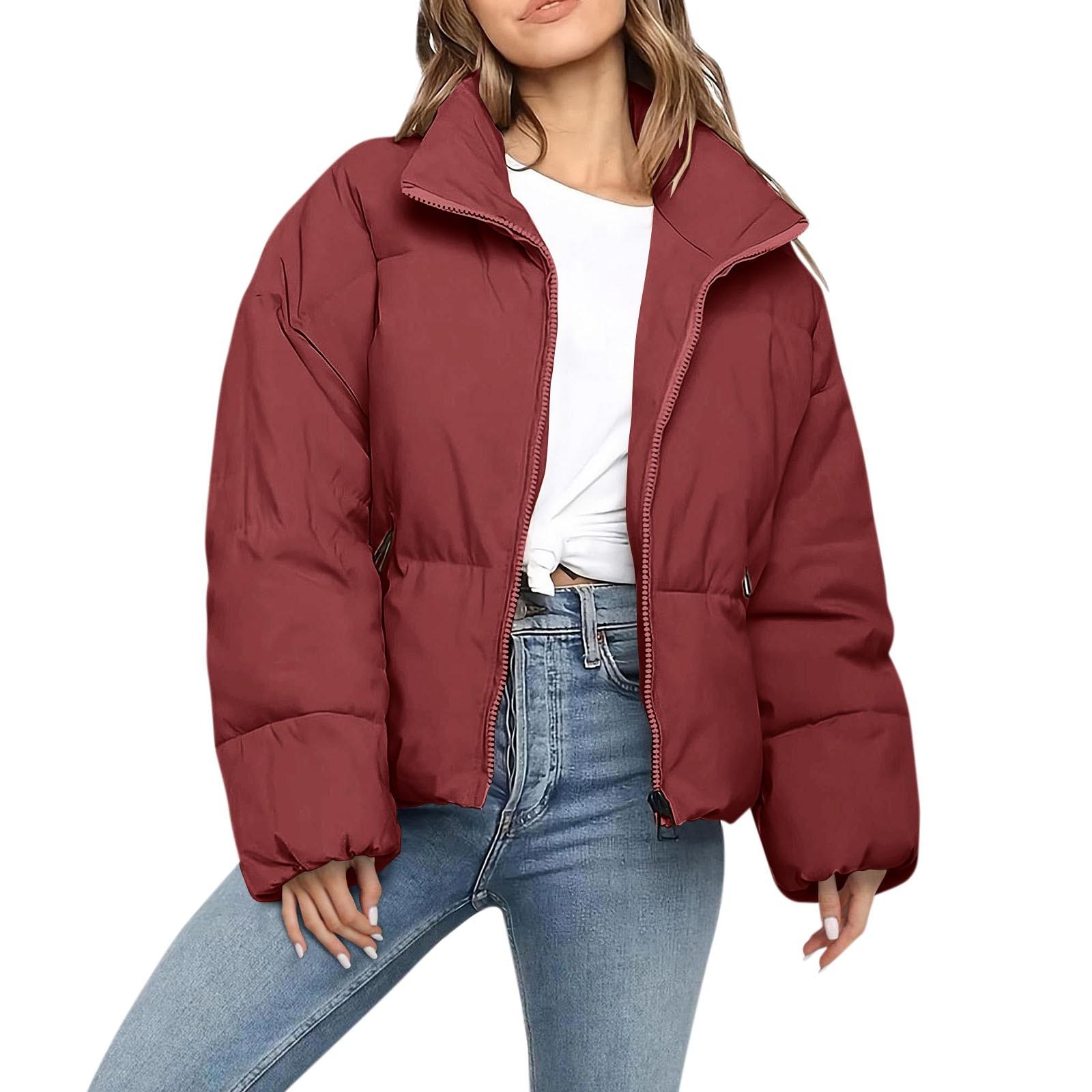 

Женское теплое пальто с принтом на пуговицах, легкое пальто, пальто S красный