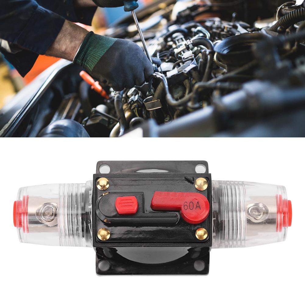 12 24V Auto PKW Zubehör Audio Verstärker Rücksetzbarer Sicherungsautomat Sicherungshalter für Automobil Schiff 60A