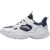 Anta Kids Synthetic Leather Fabric Trendy Versatile Lightweight Shock Absorbing Low Top Running Shoes Men Running Shoes Blue White A22445577N-2