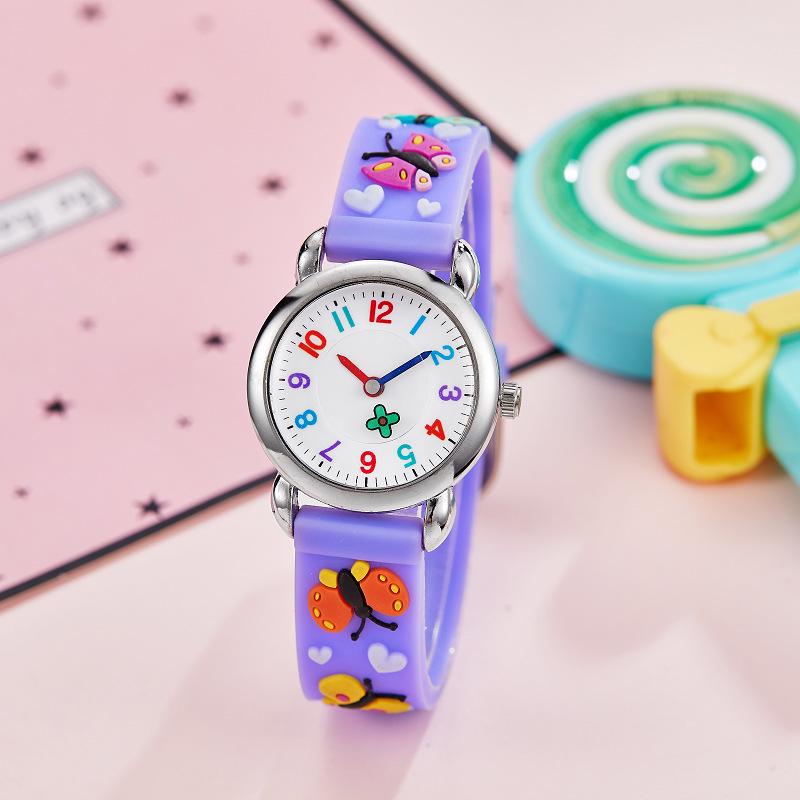 Waterproof Silicone Strap Quartz Watch for Primary School Students