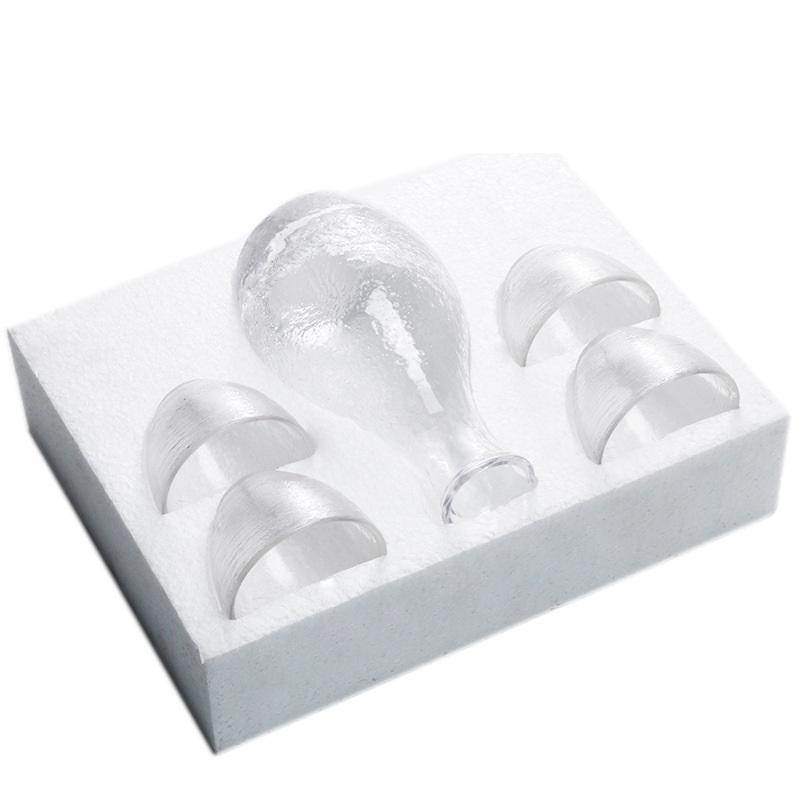 Creative Japanese Style Glass Wine Bottle Spirits Cup Sake Pot Set Wine Warmer Household Hot Wine Pot Frosted Pourers Decanter