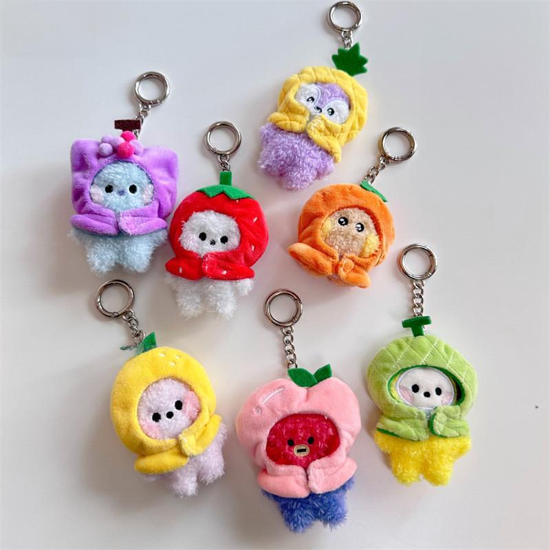 Fruit Animal Plush Keychain Cartoon Stuffed Doll Bag Pendant Gift Decoration