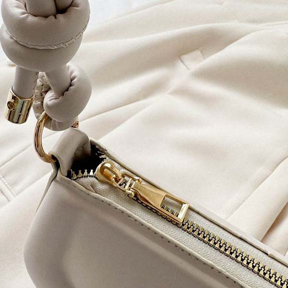 WTEMPO Genți Simple Monocrome Casual din Piele Sintetică cu Un Singur Umăr pentru Femei, Genți de Mână cu Fermoar de Mare Capacitate