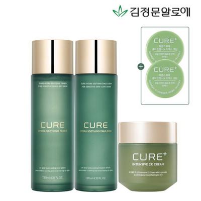 [Kim Jeong-moon Aloe] Cure Beroligende Toner + Emulsjon + 2X Krem [2x Mini 2]